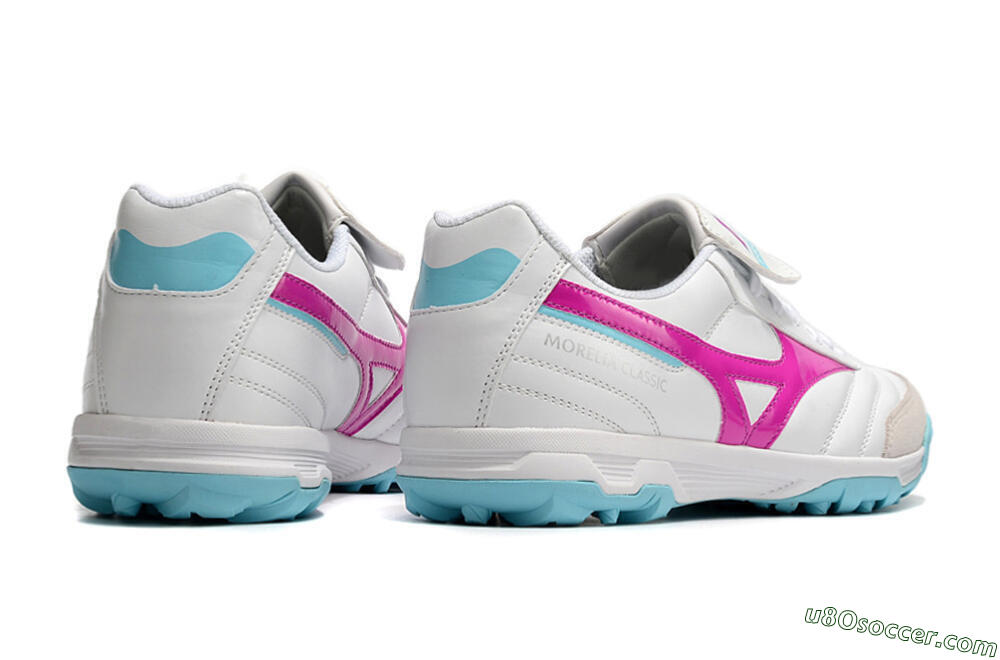 Mizuno Morelia Sala Classic TF Artificial Turf Soccer Shoes - White/Red/Blue 6