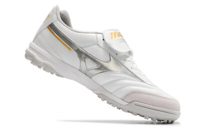 Mizuno Morelia Sala Classic TF Artificial Turf Soccer Shoes - White/Silver
