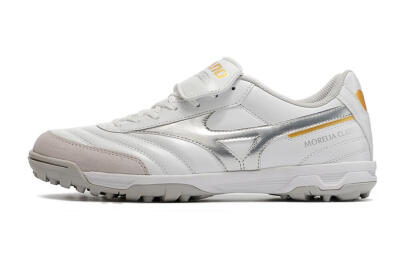 Mizuno Morelia Sala Classic TF Artificial Turf Soccer Shoes - White/Silver