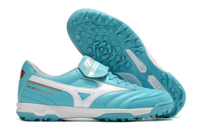 Mizuno Morelia Sala Classic TF Artificial Turf Soccer Shoes - Blue/White