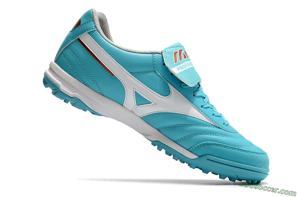 Mizuno Morelia Sala Classic TF Artificial Turf Soccer Shoes - Blue/White 4