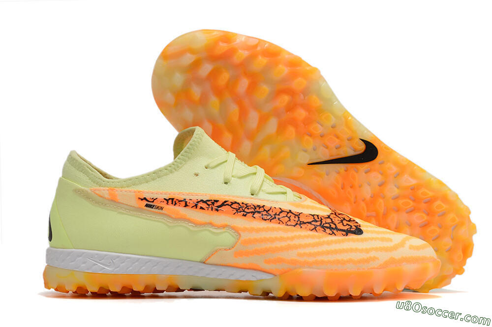 Nike React Phantom GX Pro TF Artificial Turf Soccer Shoes - Orange/Green 1