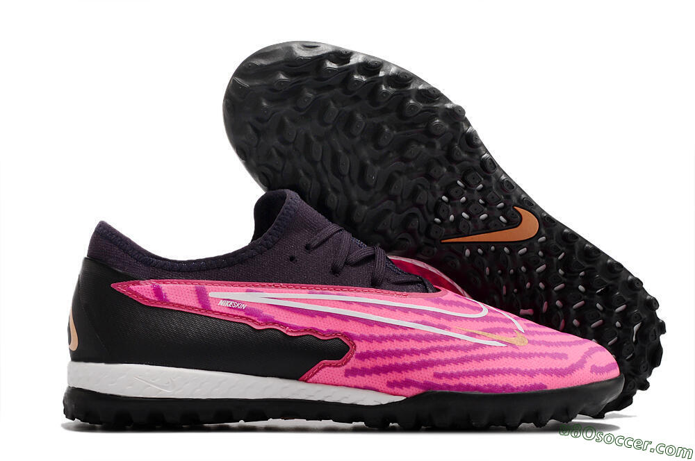 Nike React Phantom GX Pro TF Artificial Turf Soccer Shoes - Pink/White/Black 1