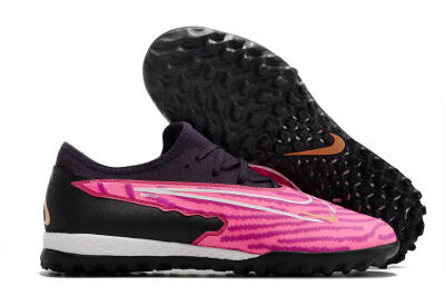 Nike React Phantom GX Pro TF Artificial Turf Soccer Shoes - Pink/White/Black