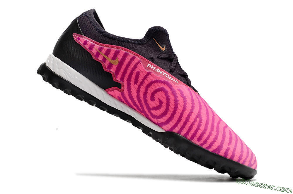 Nike React Phantom GX Pro TF Artificial Turf Soccer Shoes - Pink/White/Black 4
