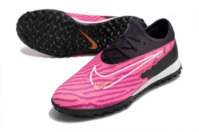 Nike React Phantom GX Pro TF Artificial Turf Soccer Shoes - Pink/White/Black
