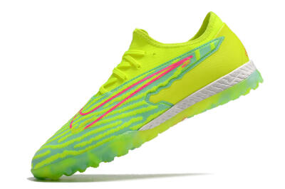 Nike React Phantom GX Pro TF Artificial Turf Soccer Shoes - Green/Pink