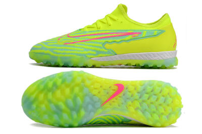 Nike React Phantom GX Pro TF Artificial Turf Soccer Shoes - Green/Pink
