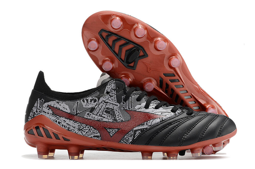 Mizuno Morelia Neo 3 Japan FG Firm Ground Soccer Cleats - Black/White/Red 1