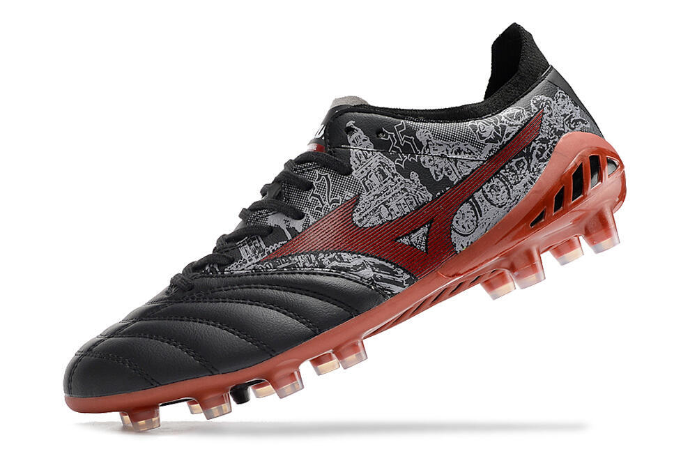 Mizuno Morelia Neo 3 Japan FG Firm Ground Soccer Cleats - Black/White/Red 4