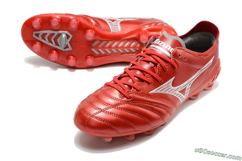 Mizuno Morelia Neo 3 Japan FG Firm Ground Soccer Cleats - Red/White 3