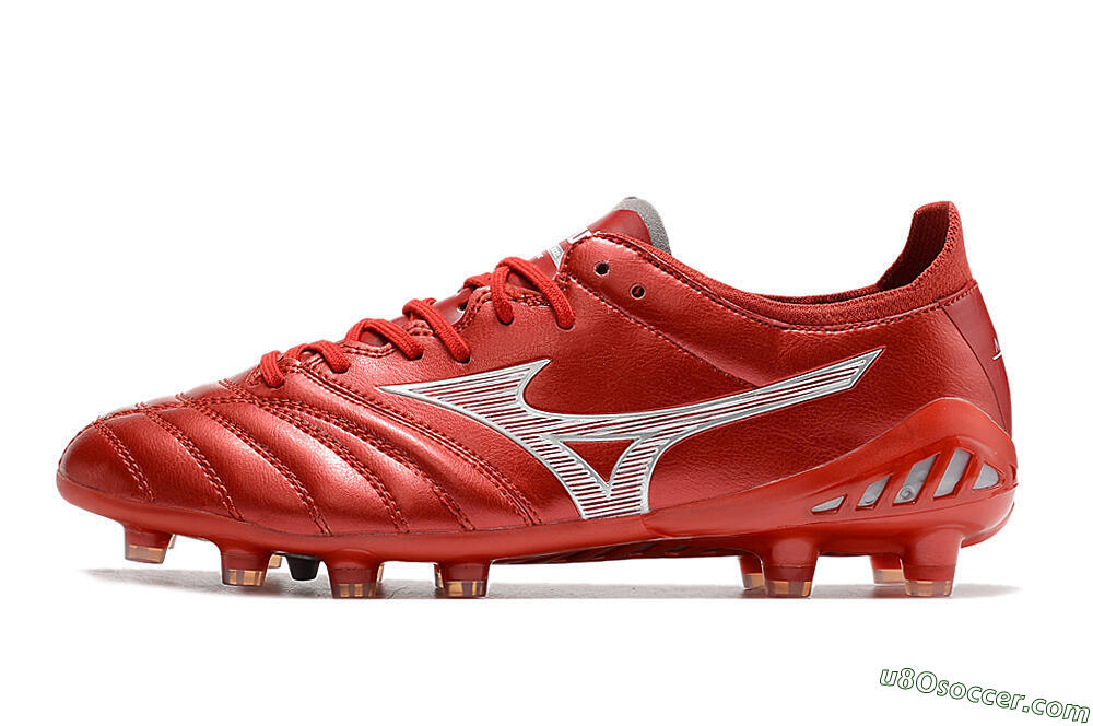Mizuno Morelia Neo 3 Japan FG Firm Ground Soccer Cleats - Red/White 2