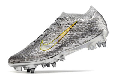 Nike Air Zoom Mercurial Vapor 15 Elite SG Soft Ground Soccer Cleats - Silver/Gold