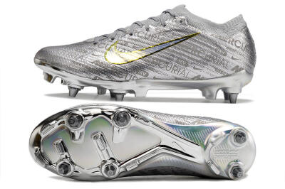 Nike Air Zoom Mercurial Vapor 15 Elite SG Soft Ground Soccer Cleats - Silver/Gold