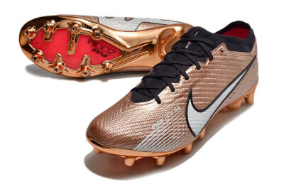 Nike Air Zoom Mercurial Vapor 15 Elite AG Artificial Grass Soccer Cleats - Gold/White/Black