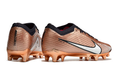 Nike Air Zoom Mercurial Vapor 15 Elite AG Artificial Grass Soccer Cleats - Gold/White/Black