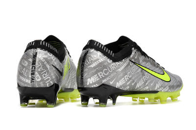 Nike Air Zoom Mercurial Vapor 15 Elite AG Artificial Grass Soccer Cleats - Silver/Green/Black