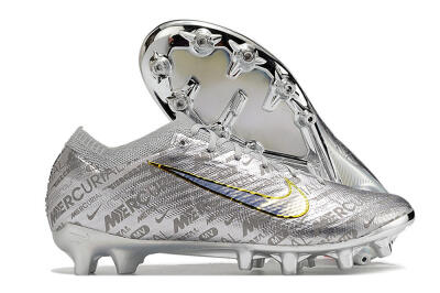 Nike Air Zoom Mercurial Vapor 15 Elite AG Artificial Grass Soccer Cleats - Silver/Gold