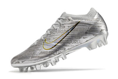 Nike Air Zoom Mercurial Vapor 15 Elite AG Artificial Grass Soccer Cleats - Silver/Gold