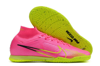 Nike Air Zoom Mercurial Superfly 9 Elite IC Indoor & Futsal Soccer Shoes - Pink/Green/Black