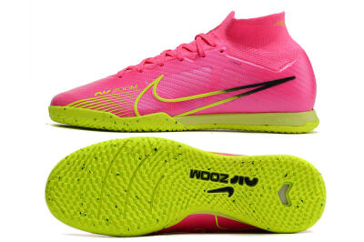 Nike Air Zoom Mercurial Superfly 9 Elite IC Indoor & Futsal Soccer Shoes - Pink/Green/Black