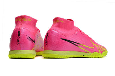 Nike Air Zoom Mercurial Superfly 9 Elite IC Indoor & Futsal Soccer Shoes - Pink/Green/Black
