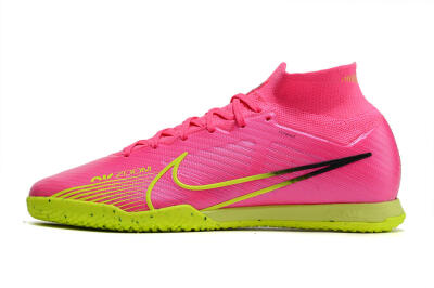 Nike Air Zoom Mercurial Superfly 9 Elite IC Indoor & Futsal Soccer Shoes - Pink/Green/Black