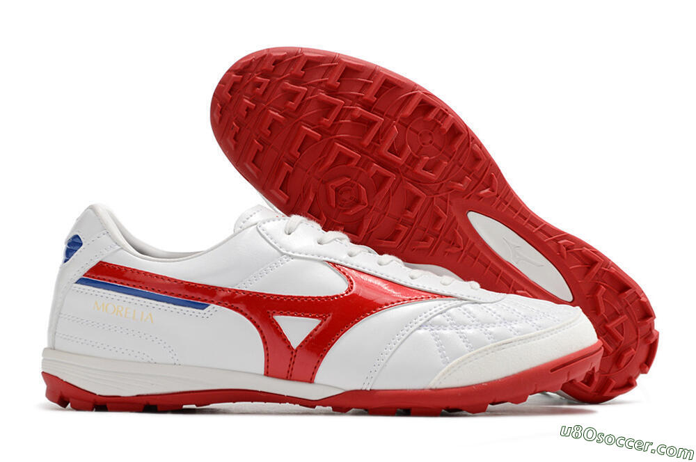 Mizuno Morelia Sala Japn TF Artificial Turf Soccer Shoes - White/Red 1