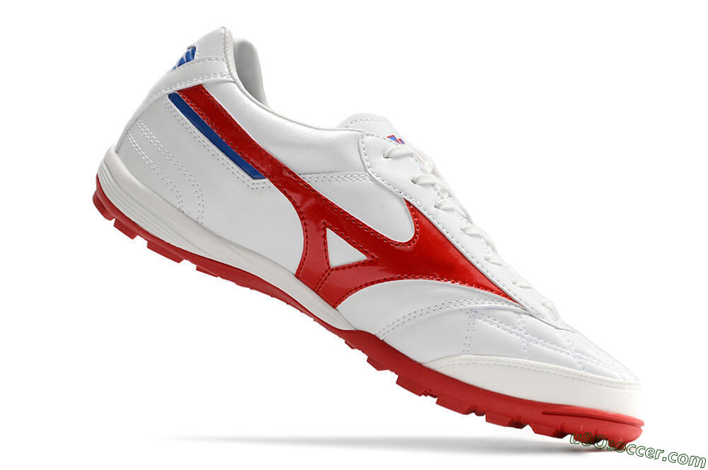 Mizuno Morelia Sala Japn TF Artificial Turf Soccer Shoes - White/Red 5