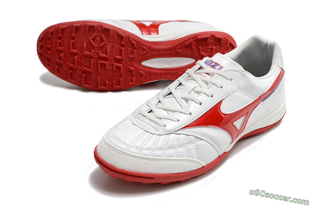 Mizuno Morelia Sala Japn TF Artificial Turf Soccer Shoes - White/Red 3