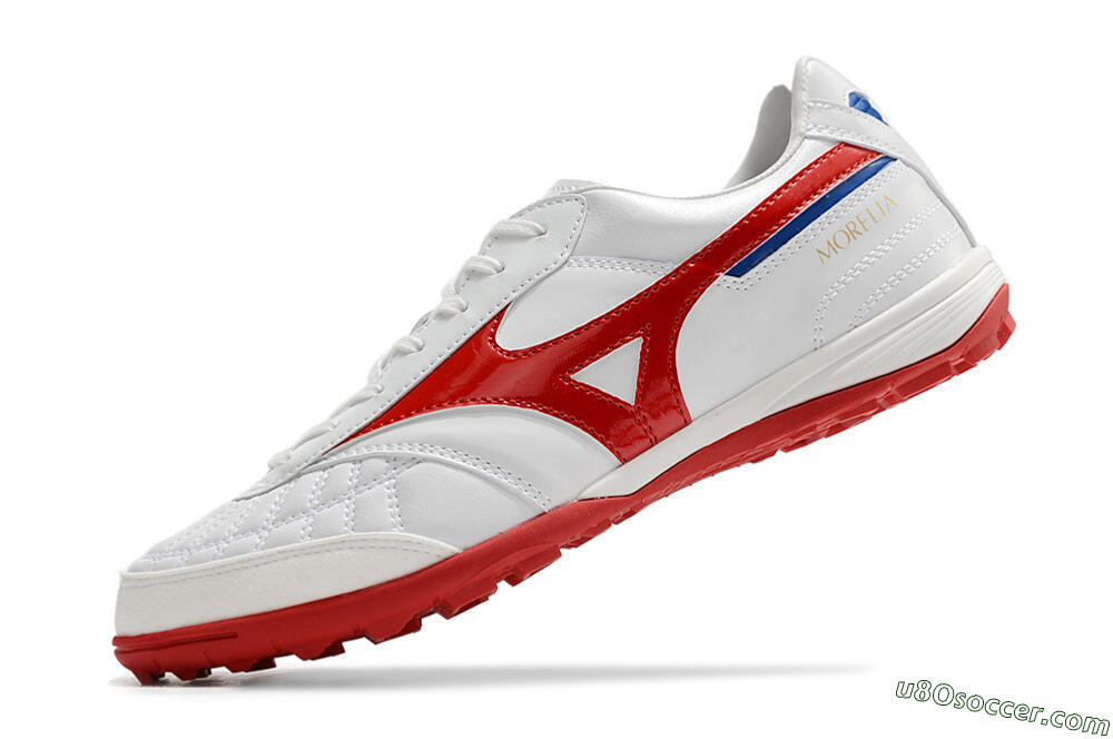 Mizuno Morelia Sala Japn TF Artificial Turf Soccer Shoes - White/Red 6