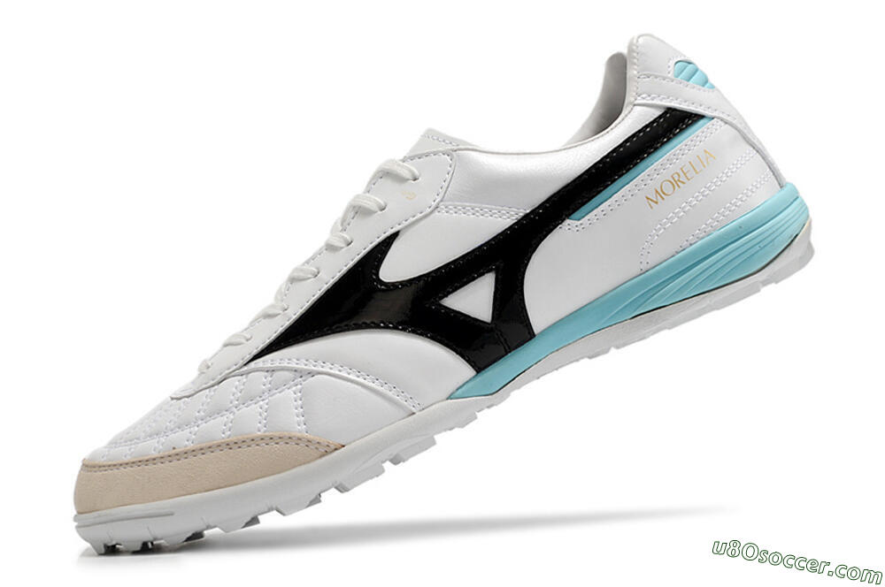 Mizuno Morelia Sala Japn TF Artificial Turf Soccer Shoes - White/Black/Blue 6