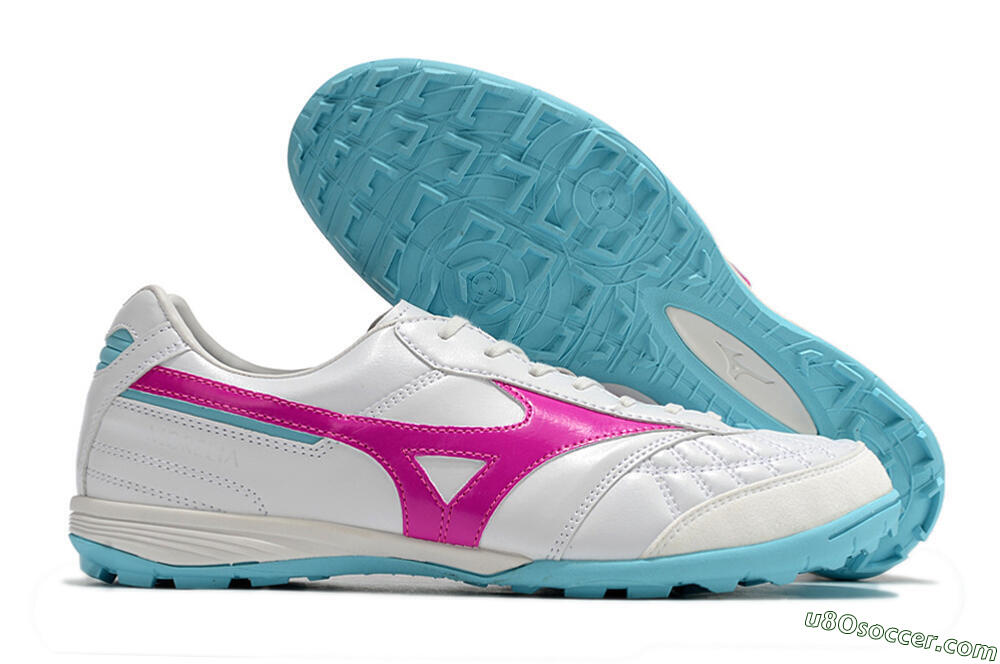 Mizuno Morelia Sala Japn TF Artificial Turf Soccer Shoes - White/Red/Blue 1