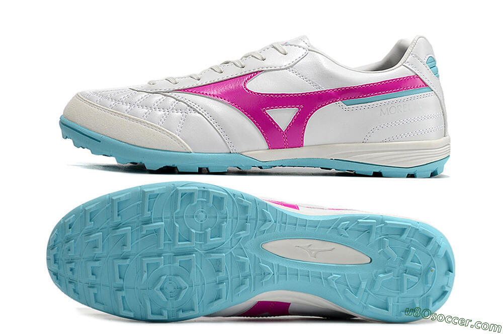 Mizuno Morelia Sala Japn TF Artificial Turf Soccer Shoes - White/Red/Blue 0