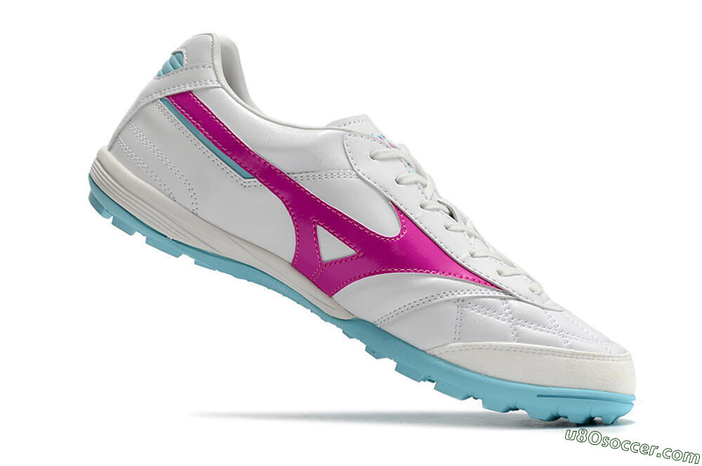 Mizuno Morelia Sala Japn TF Artificial Turf Soccer Shoes - White/Red/Blue 4