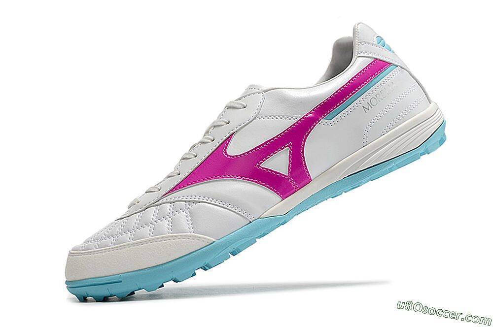 Mizuno Morelia Sala Japn TF Artificial Turf Soccer Shoes - White/Red/Blue 5