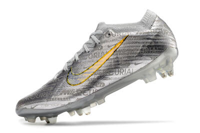 Nike Air Zoom Mercurial Vapor 15 Elite SG Soft Ground Soccer Cleats - Silver/Gold