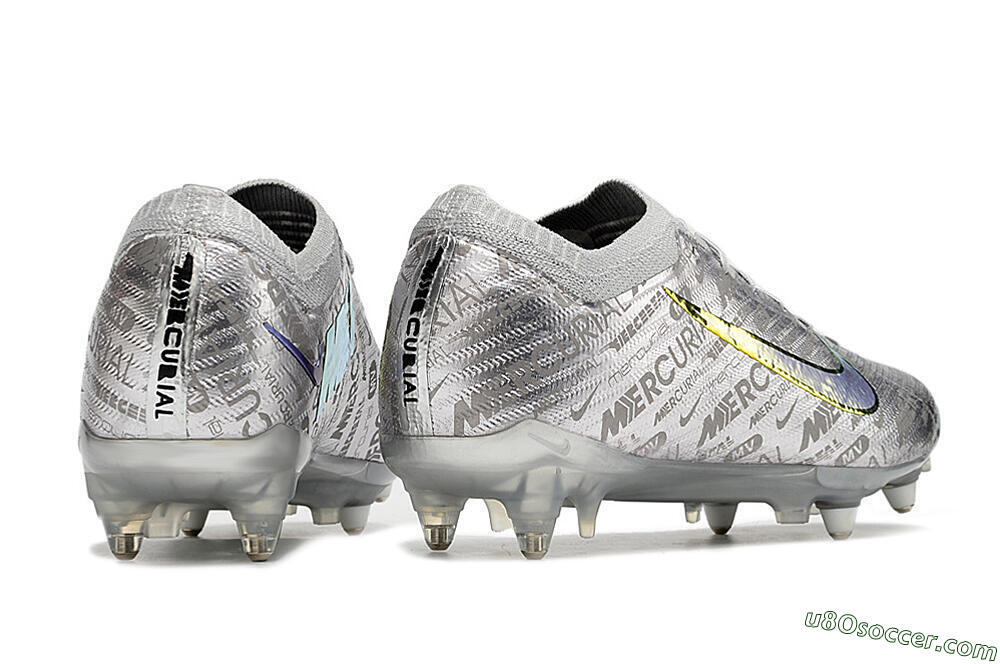 Nike Air Zoom Mercurial Vapor 15 Elite SG Soft Ground Soccer Cleats - Silver/Gold 6