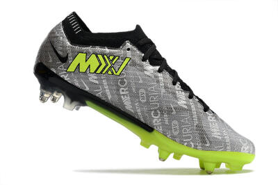 Nike Air Zoom Mercurial Vapor 15 Elite SG Soft Ground Soccer Cleats - Silver/Green/Black