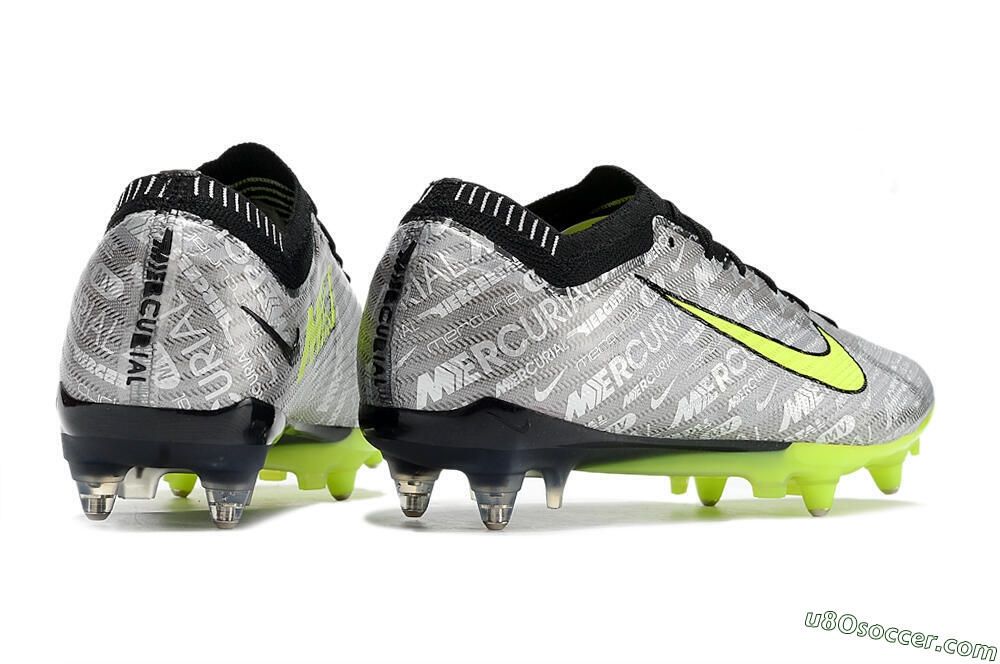 Nike Air Zoom Mercurial Vapor 15 Elite SG Soft Ground Soccer Cleats - Silver/Green/Black 6