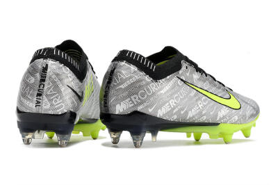 Nike Air Zoom Mercurial Vapor 15 Elite SG Soft Ground Soccer Cleats - Silver/Green/Black