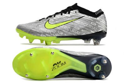 Nike Air Zoom Mercurial Vapor 15 Elite SG Soft Ground Soccer Cleats - Silver/Green/Black
