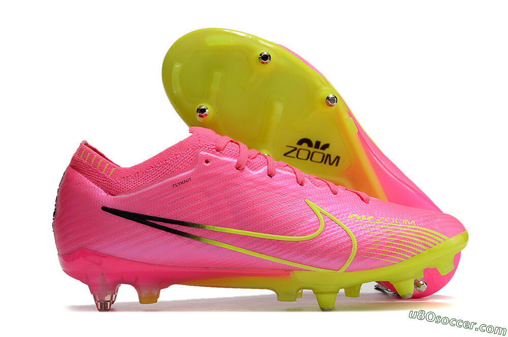 Nike Air Zoom Mercurial Vapor 15 Elite SG Soft Ground Soccer Cleats - Pink/Green/Black 1
