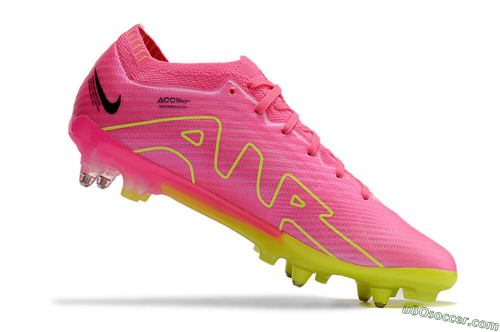 Nike Air Zoom Mercurial Vapor 15 Elite SG Soft Ground Soccer Cleats - Pink/Green/Black 4