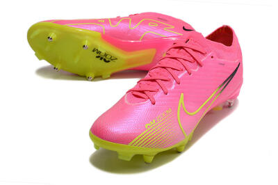 Nike Air Zoom Mercurial Vapor 15 Elite SG Soft Ground Soccer Cleats - Pink/Green/Black