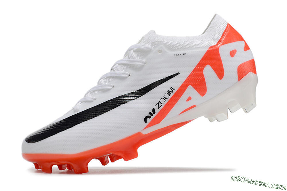 Nike Air Zoom Mercurial Vapor 15 Elite FG Firm Ground Soccer Cleats - White/Black/Red 5