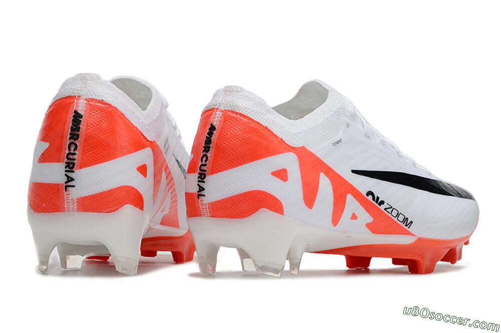 Nike Air Zoom Mercurial Vapor 15 Elite FG Firm Ground Soccer Cleats - White/Black/Red 6