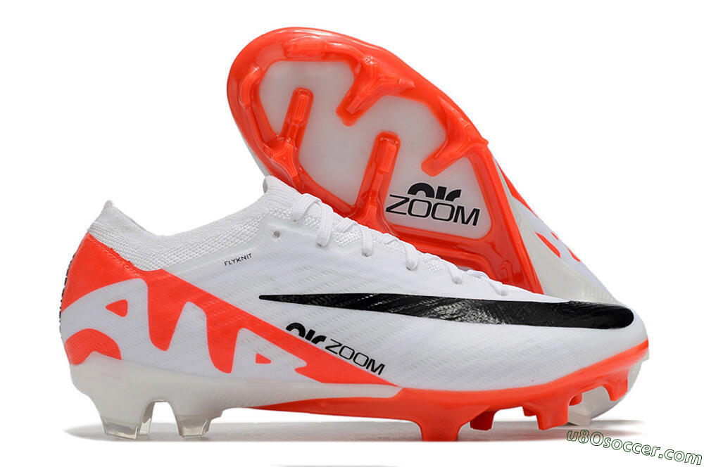 Nike Air Zoom Mercurial Vapor 15 Elite FG Firm Ground Soccer Cleats - White/Black/Red 1