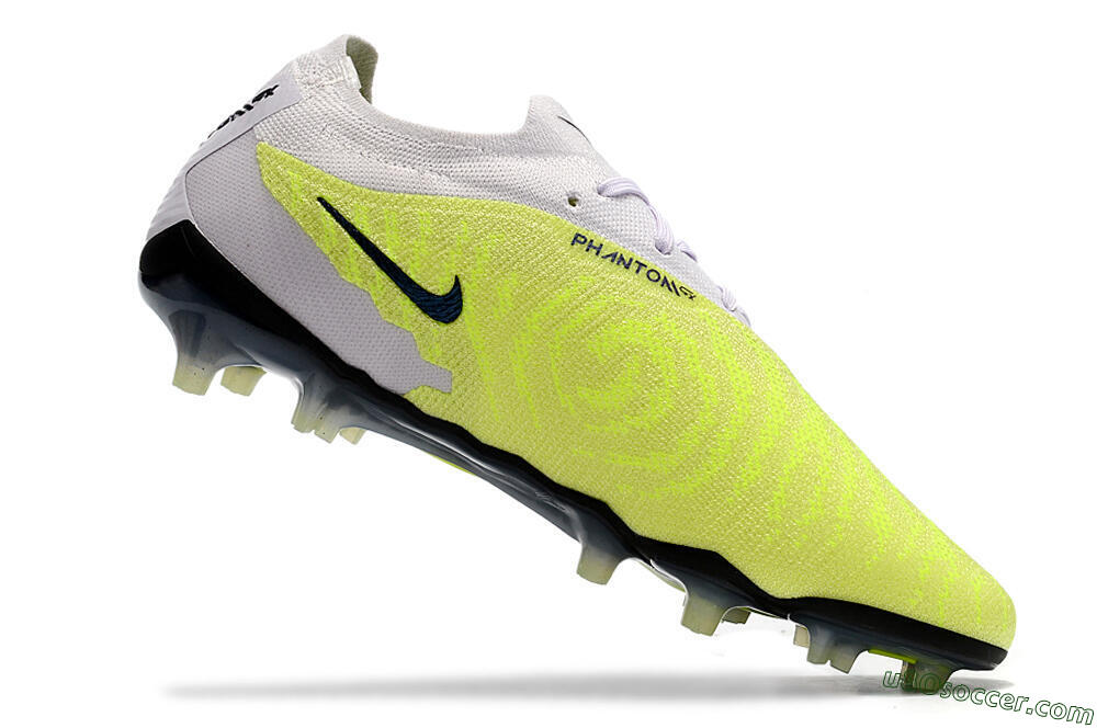 Nike Phantom GX Elite FG Firm Ground Soccer Cleats - White/Green/Black 4