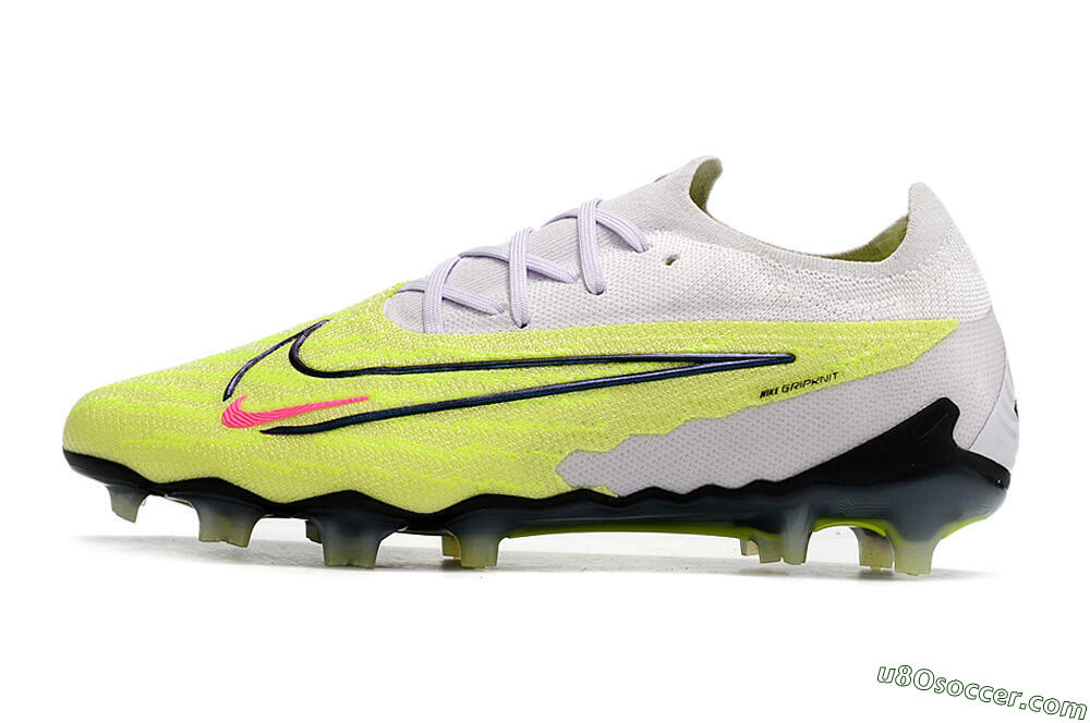 Nike Phantom GX Elite FG Firm Ground Soccer Cleats - White/Green/Black 2
